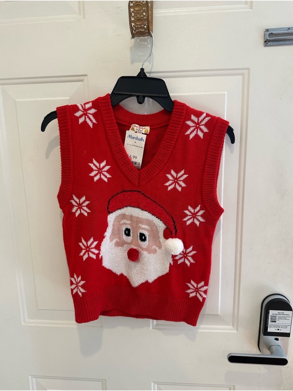 Red Santa Knit Sweater Vest - Marshalls